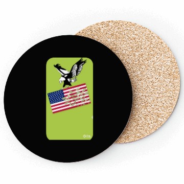 Discover American Green- American Eagle Coasters