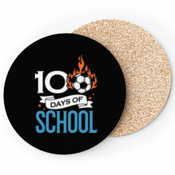 Discover 100 Days Of School Soccer Football Athletic Coasters