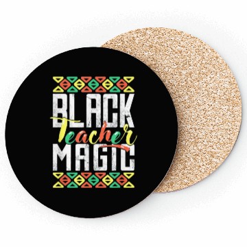 Discover Black Teacher Magic Coasters
