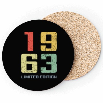 Discover 60 Years Vintage 1963 Retro 60th Birthday Coasters