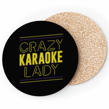 Discover Karaoke Singer Crazy Karaoke Lady Coasters