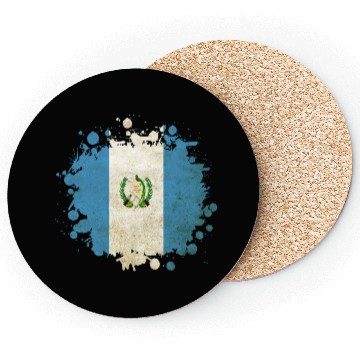 Discover Guatemala vintage flags blob Coasters