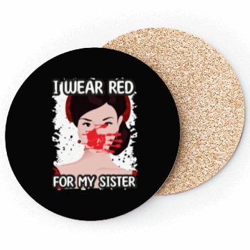 Discover I Wear Red For My Sisters Native American Coasters