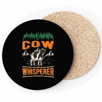 Discover Cow Whisperer Farmer Cattle Breeder Cows Coasters