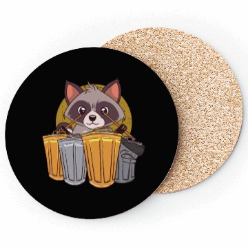 Discover Raccoon Playing Drums Using Trash Cans - Funny Coasters
