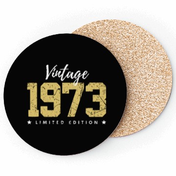 Discover 50 Years Vintage 1973 Retro 50th Birthday Coasters