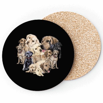 Discover Labrador Valentines Day Dog Lover Heart Coasters
