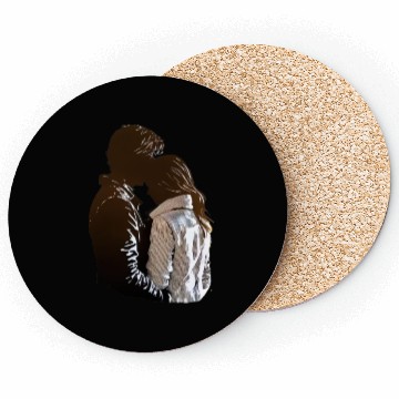 Discover Sweet Couple's Warm Embrace, Valentine's Gift, Coasters