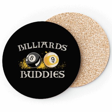 Discover Billiards Pool Player Ball Friends Coasters