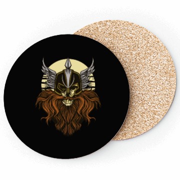 Discover Bearded beard viking helmet Bearded beard viking h Coasters