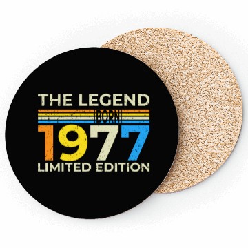 Discover The Legend 1977 Born Limited Edition Coasters
