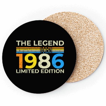 Discover The Legend 1986 Born Limited Edition Coasters