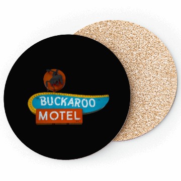 Discover Buckaroo Motel Sign Route 66 Tucumcari New Mexico Coasters