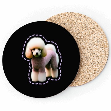 Discover Poodle dog potrait | poodle potrait | pet potrait Coasters
