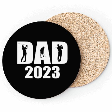 Discover Funny Dad 2023 For Golfer Coasters