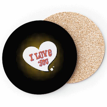 Discover I love you design Coasters