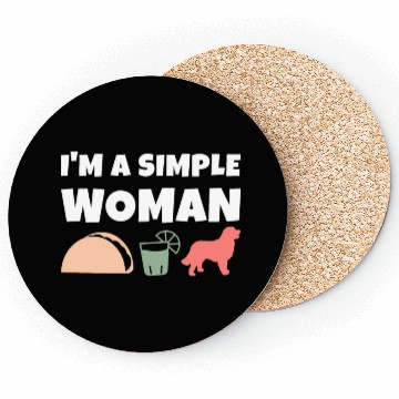 Discover I'm A Simple Woman Tacos Tequila Bernese Mountain Coasters