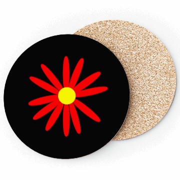 Discover Red and Yellow Daisy Coasters