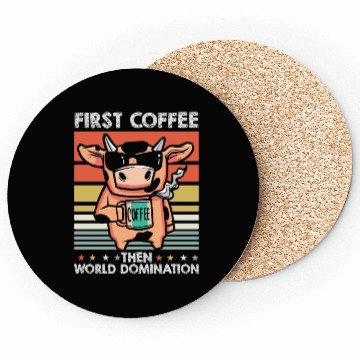 Discover Cow Cattle Coffee Sunglasses Coasters