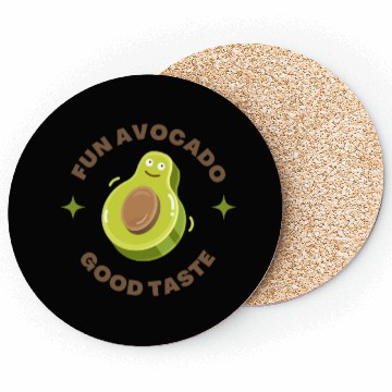 Discover fun avocado good taste,Facial Expression Cartoon Coasters