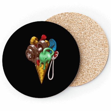 Discover Gym Ice Cream Workout Coasters