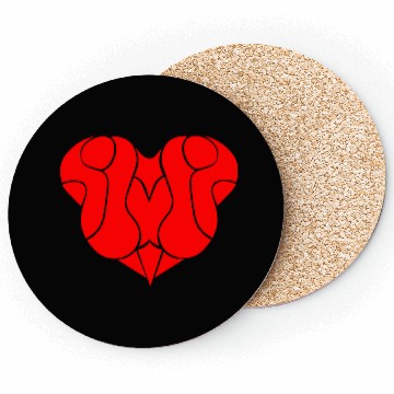 Discover MY heart DESIGN Big heart Coasters