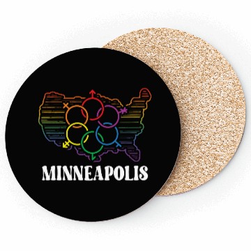 Discover Minneapolis Pride Month Pride Flag LGBT Community Coasters
