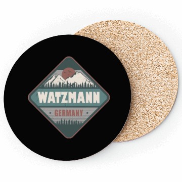 Discover Watzmann Bavaria Germany Vintage Hiking Design Coasters