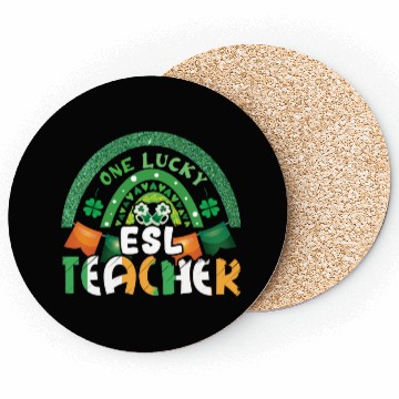 Discover Saint Patrick Day Rainbow Clover Lucky Teacher Coasters
