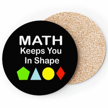 Discover Math Keeps You In Shape Funny Math Teacher Workout Coasters