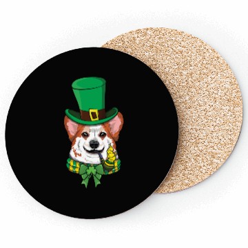 Discover Cute Corgi Irish Happy Saint Patrick Day Coasters