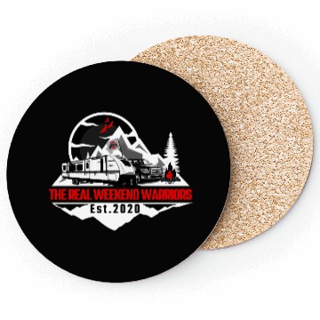 Discover The Real Weekend Warriors Latest Logo in Red Coasters