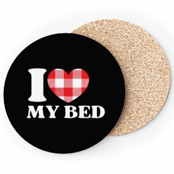 Discover I Heart My Bed Coasters