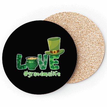 Discover Shamrock Love Grandma Saint Patrick Day Coasters