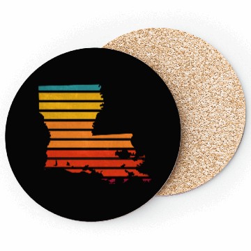 Discover Louisiana sticker retro Coasters