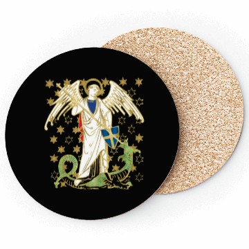 Discover St. Michael the Archangel Icon Dragon Catholic Ang Coasters