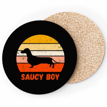 Discover Dachshund Saucy Boy Coasters