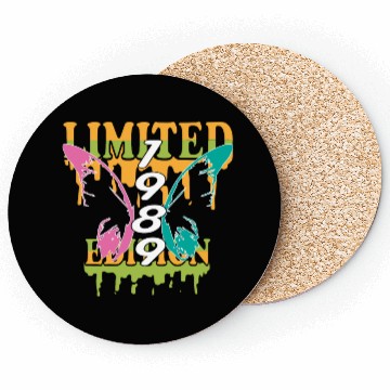 Discover 1989 Born Limited Edition Butterfly Gift Coasters