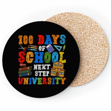 Discover 100 Days of School - Next Step University Coasters