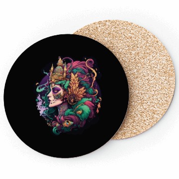Discover Mardi Gras Mask Queen Coasters