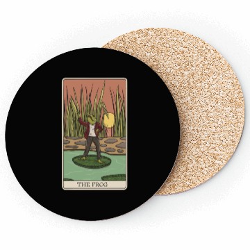 Discover Cottagecore Frog Tarot Card "The FROG" for a Tarot Coasters