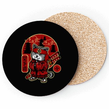 Discover Samurai Cat Coasters