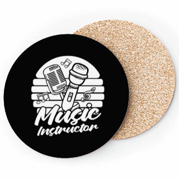 Discover Music Teacher Microphone Coasters