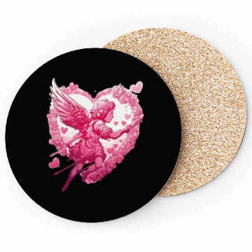 Discover funny Cupid Valentine's Day girls Coasters