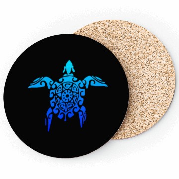 Discover Hawaiian Tribal Sea Turtle Polynesian Tattoo Style Coasters