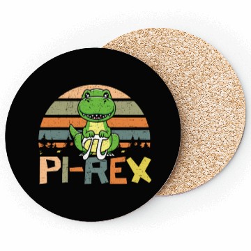 Discover Pi-rex Dinosaur Math Teacher Mathematician Pi Day Coasters