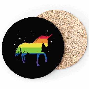 Discover LGBT Unicorn Rainbow Flag Coasters