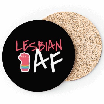 Discover Lesbian AF LGBT Graffiti Fist Pride Colors Coasters