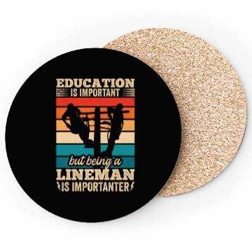 Discover Electrical Lineman Pun Education Is Important Coasters