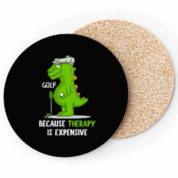 Discover Golf Because Therapy Is Expensive Funny Golfers Coasters
